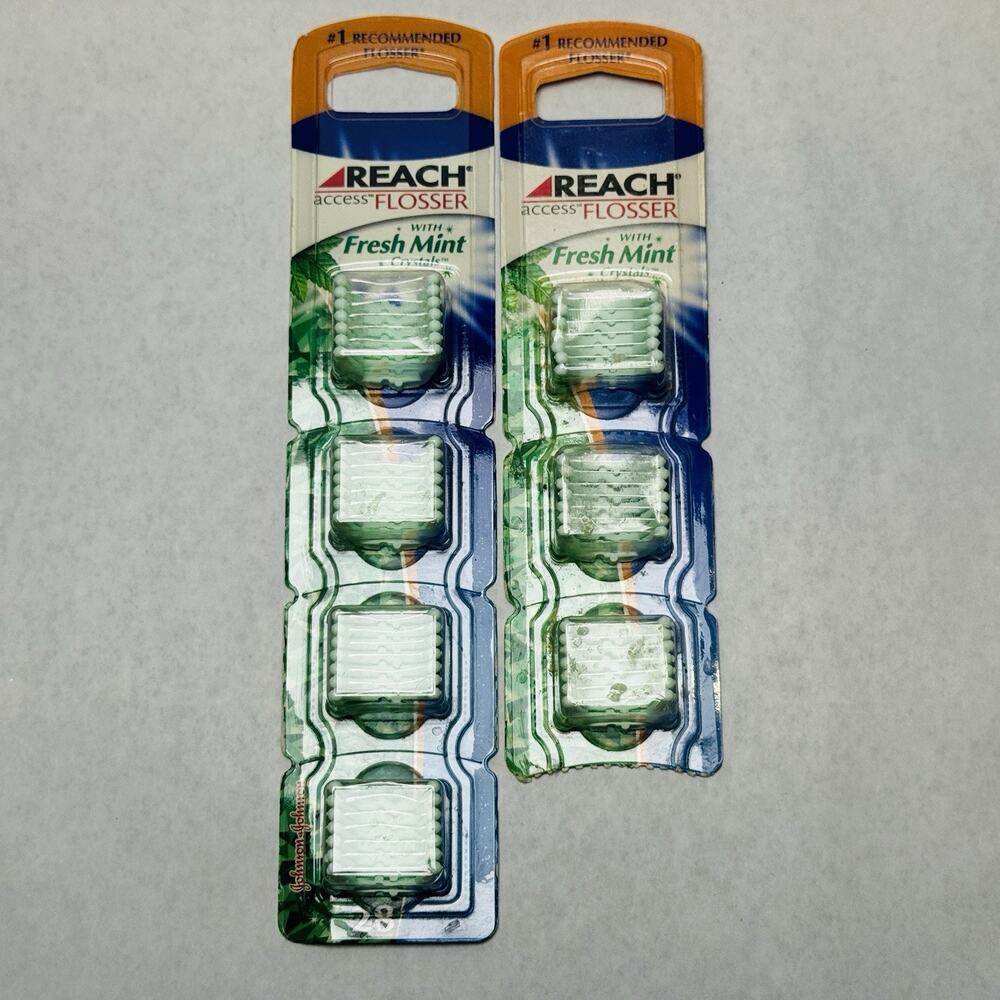Johnson & Johnson Reach Access Flosser Fresh‎ Mint Crystals 49 Count SEALED